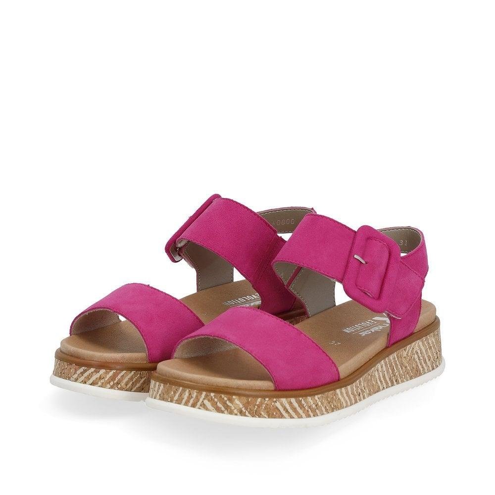 Rieker R - Evolution W0800 - 31 Meg Womens Sandals - Rose - Beales department store