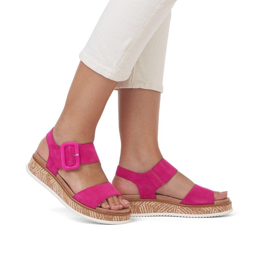 Rieker R - Evolution W0800 - 31 Meg Womens Sandals - Rose - Beales department store