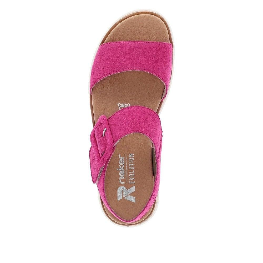 Rieker R - Evolution W0800 - 31 Meg Womens Sandals - Rose - Beales department store