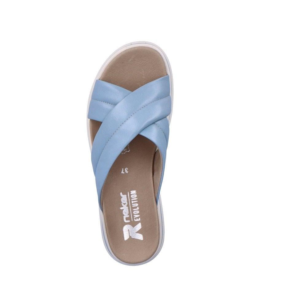Rieker R-Evolution W0802-10 Meg Womens Slip On Shoes - Blue - Beales department store