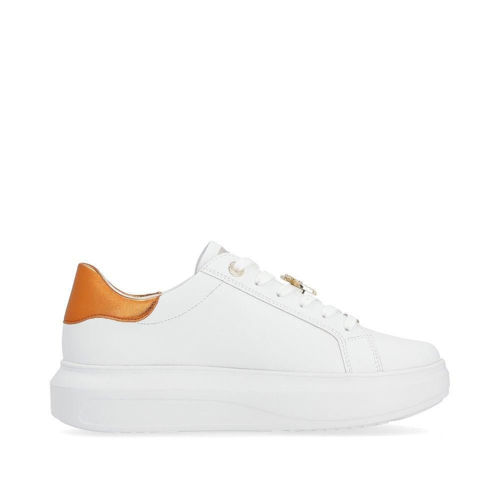 Rieker R - Evolution W1202 - 80 Adelia Womens Shoes - White - Beales department store