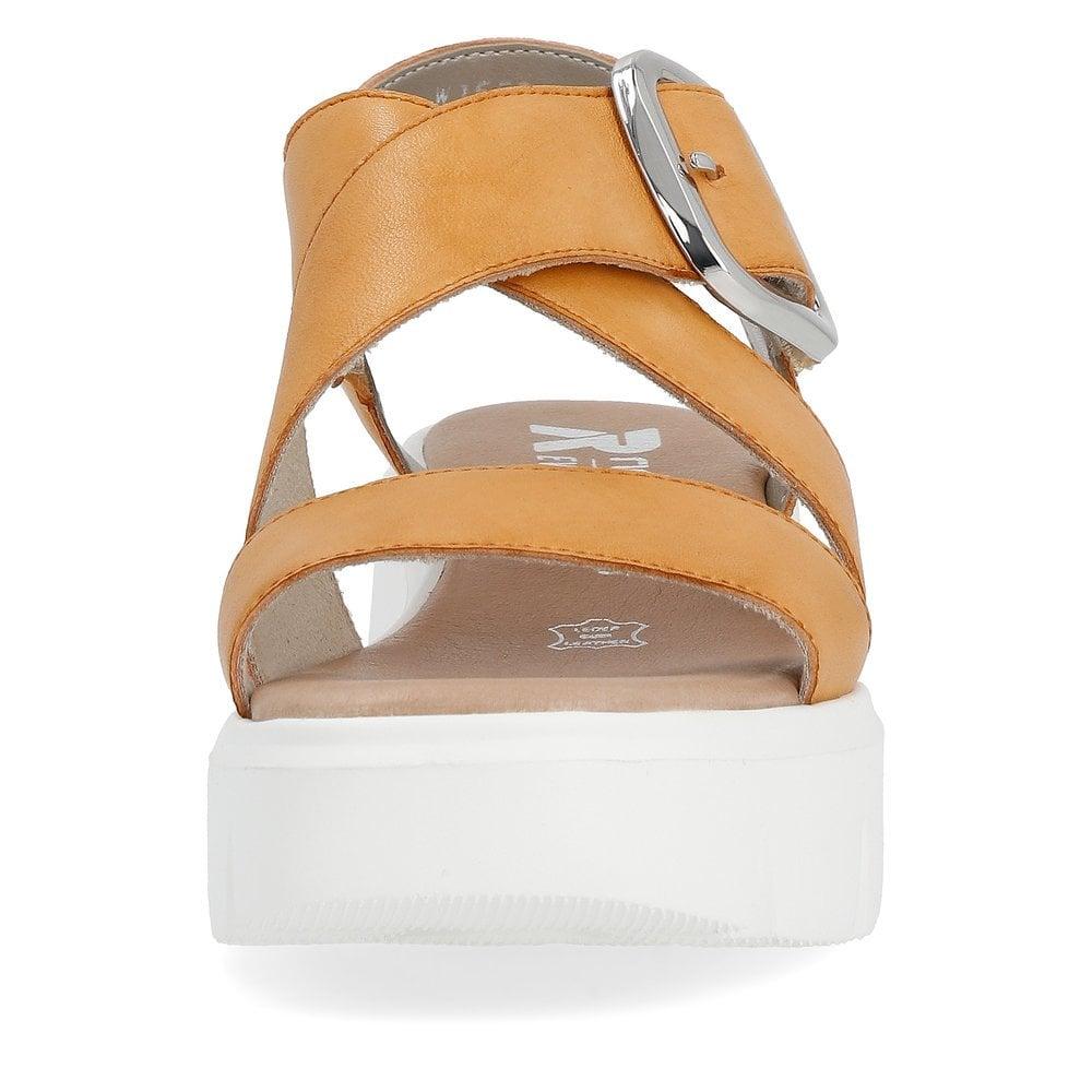 Rieker R - Evolution W1550 - 38 Amber Womens Sandals - Orange - Beales department store