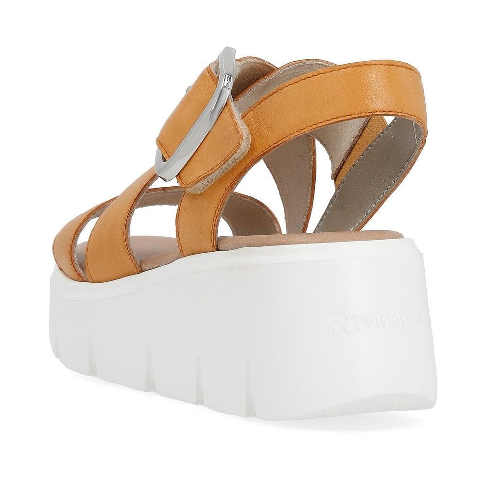 Rieker R - Evolution W1550 - 38 Amber Womens Sandals - Orange - Beales department store