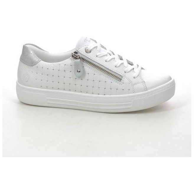 Rieker Remonte D0916-81 Alina Womens Trainers - White Combination - Beales department store