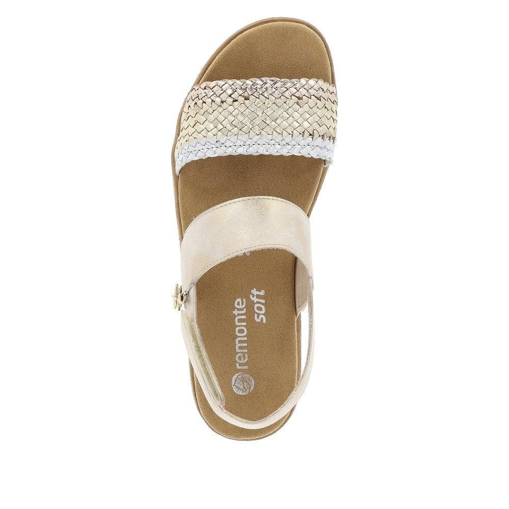 Rieker Remonte D0Q56 - 90 Jocelyn Womens Sandals - Metallic - Beales department store