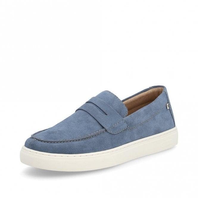 Rieker U0703 - 14 Nash Mens Shoes - Blue - Beales department store