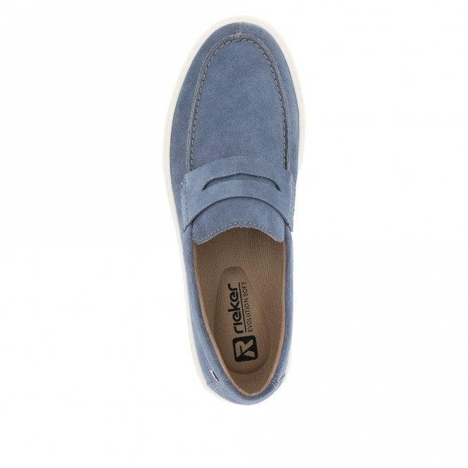 Rieker U0703 - 14 Nash Mens Shoes - Blue - Beales department store