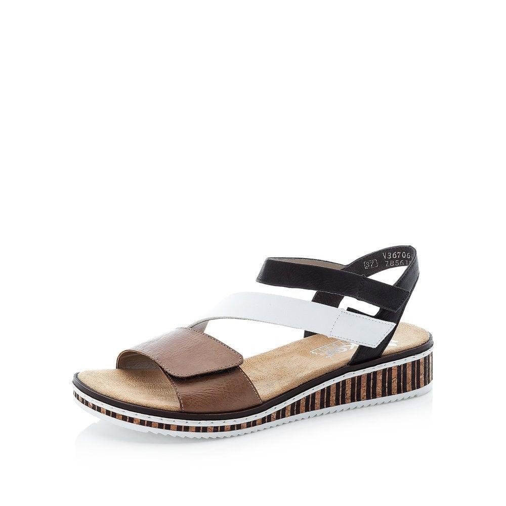 Rieker V3670-64 Lindsey Womens Sandals - Beige - Beales department store