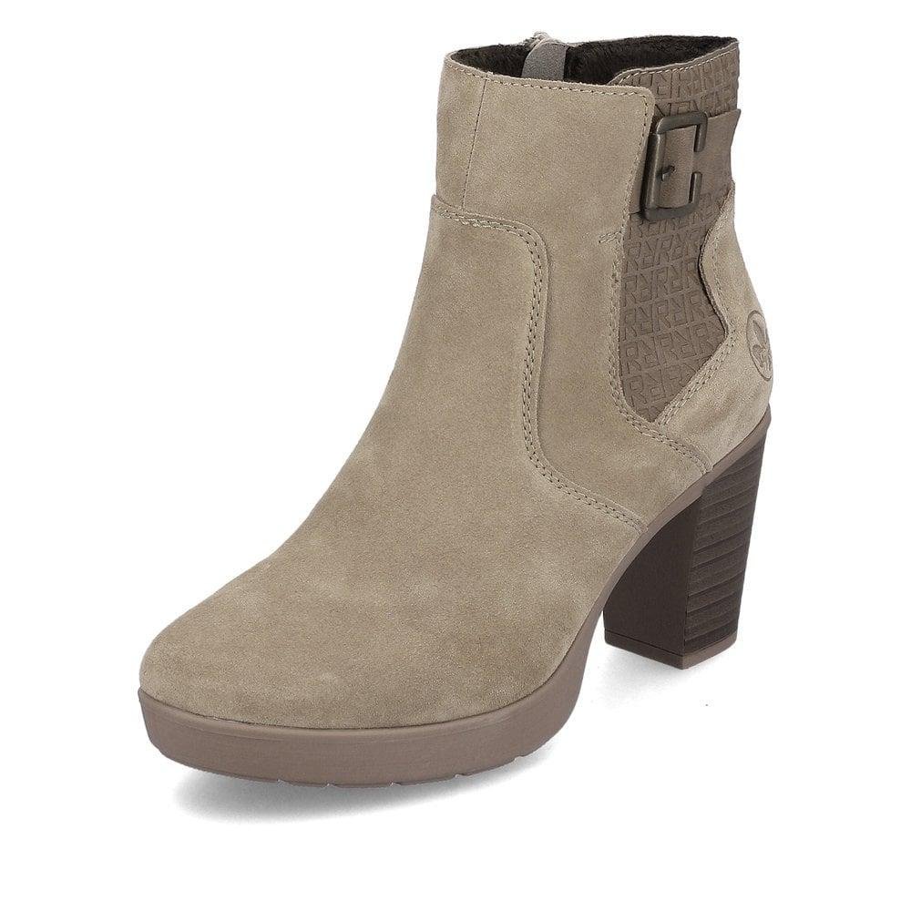 Rieker Y2252 - 64 Eva Womens Boots - Beige - Beales department store