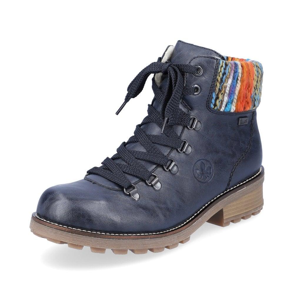 Rieker Z0445-14 Swetlana Womens Boots - Blue - Beales department store