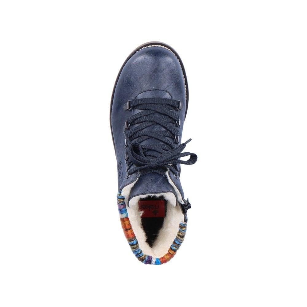 Rieker Z0445-14 Swetlana Womens Boots - Blue - Beales department store