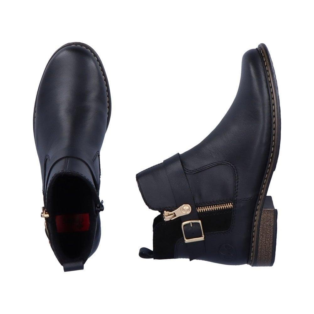 Rieker Z4959-00 Philippa Womens Boots - Black - Beales department store
