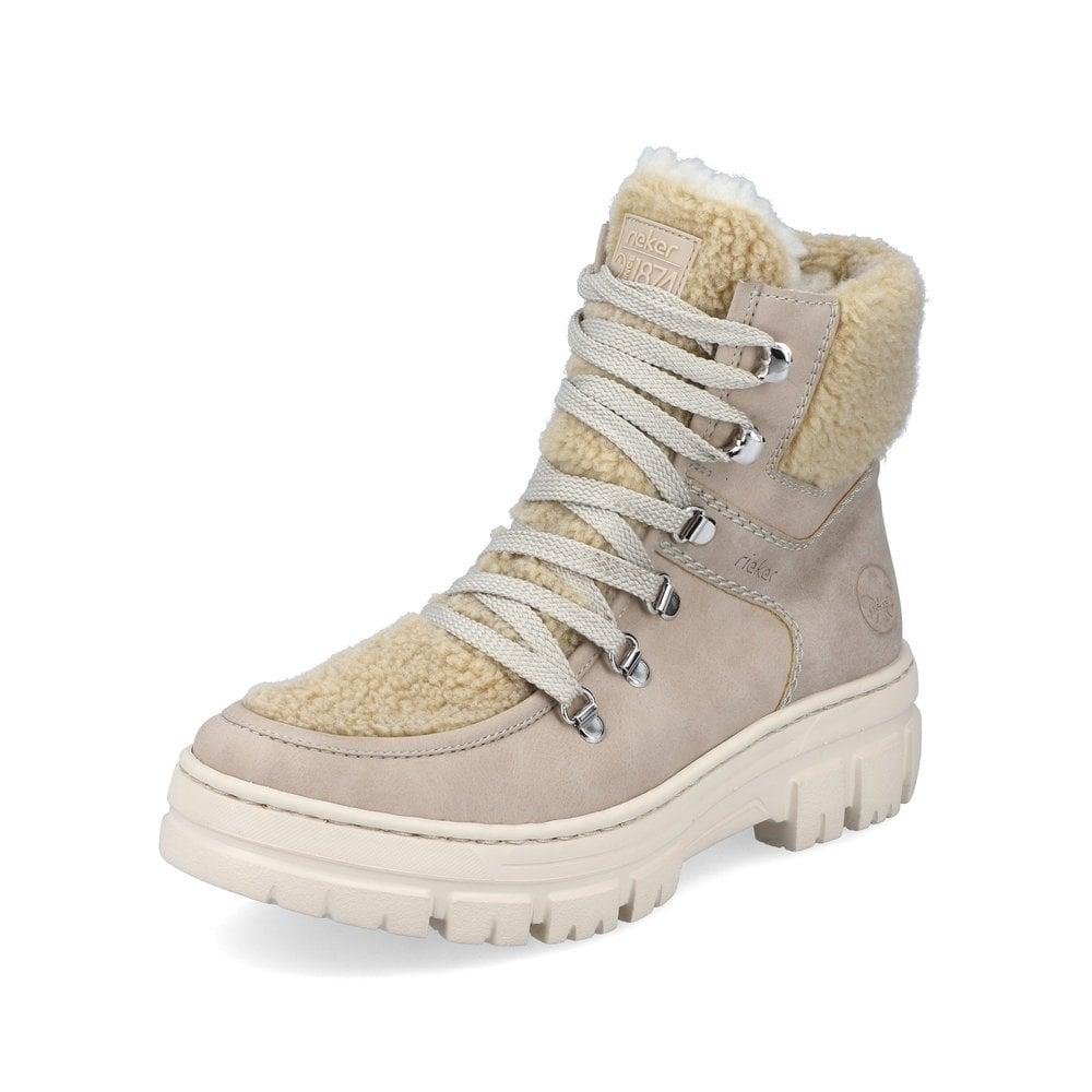 Rieker Z7430 - 62 Felicitas Womens Boots - Beige - Beales department store