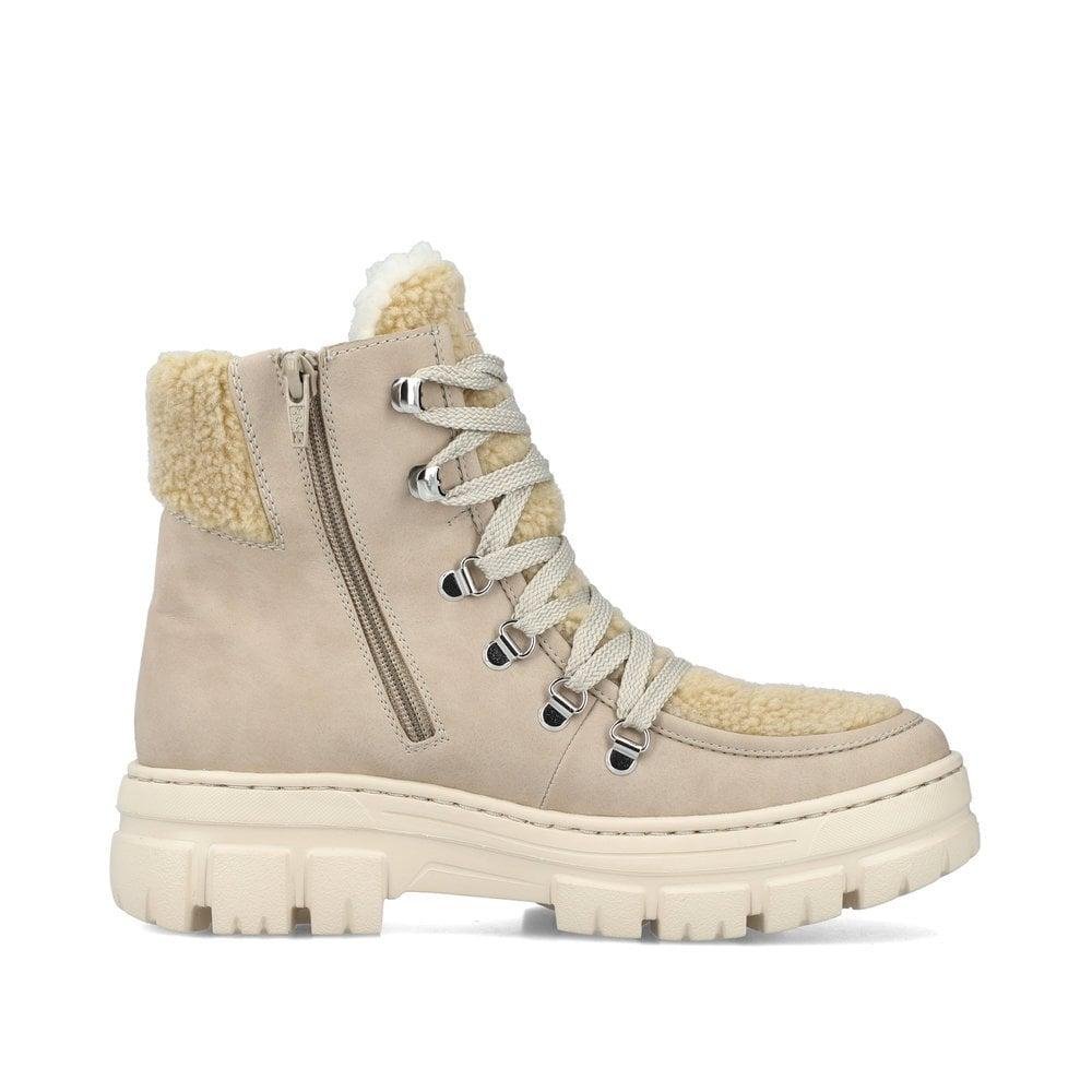 Rieker Z7430 - 62 Felicitas Womens Boots - Beige - Beales department store