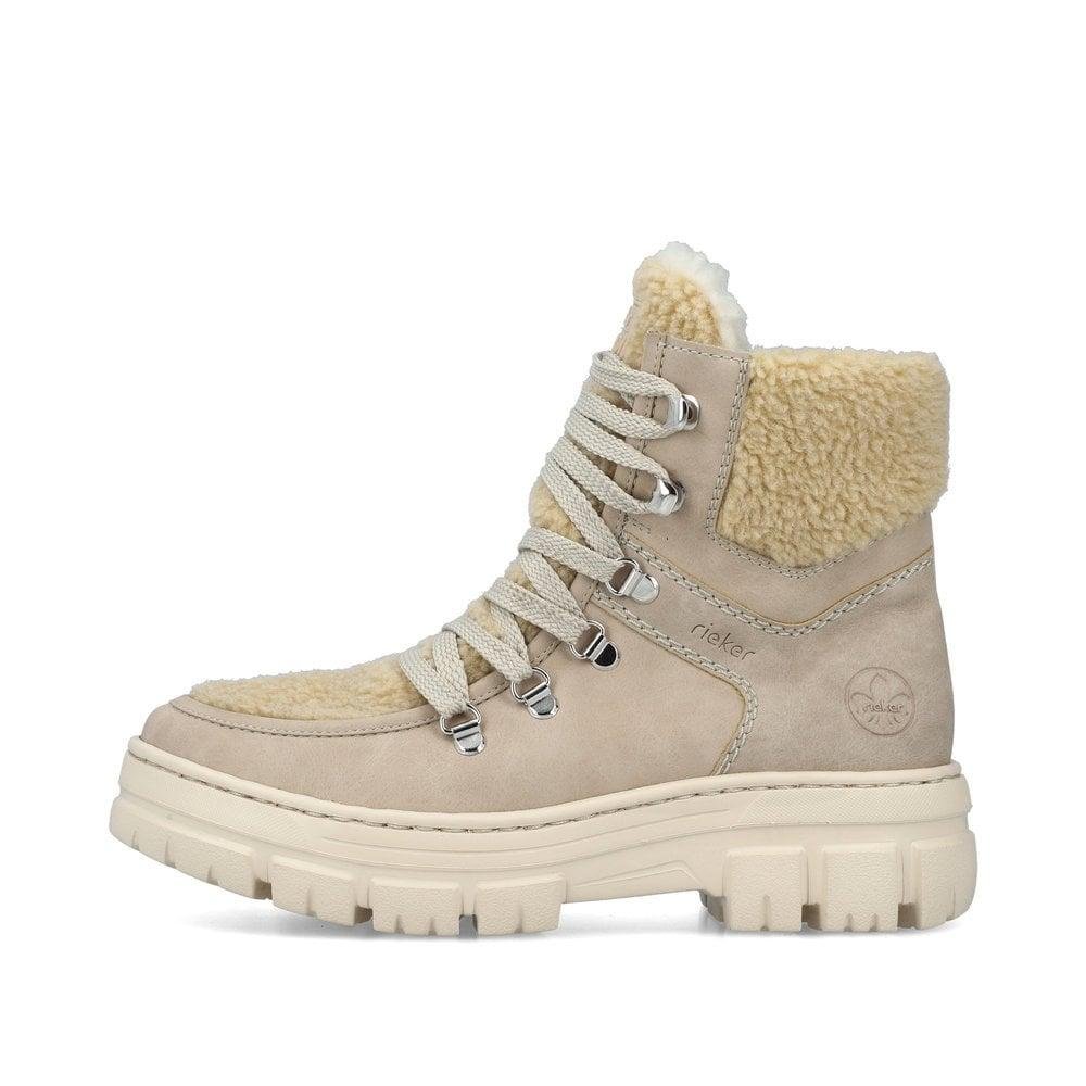 Rieker Z7430 - 62 Felicitas Womens Boots - Beige - Beales department store