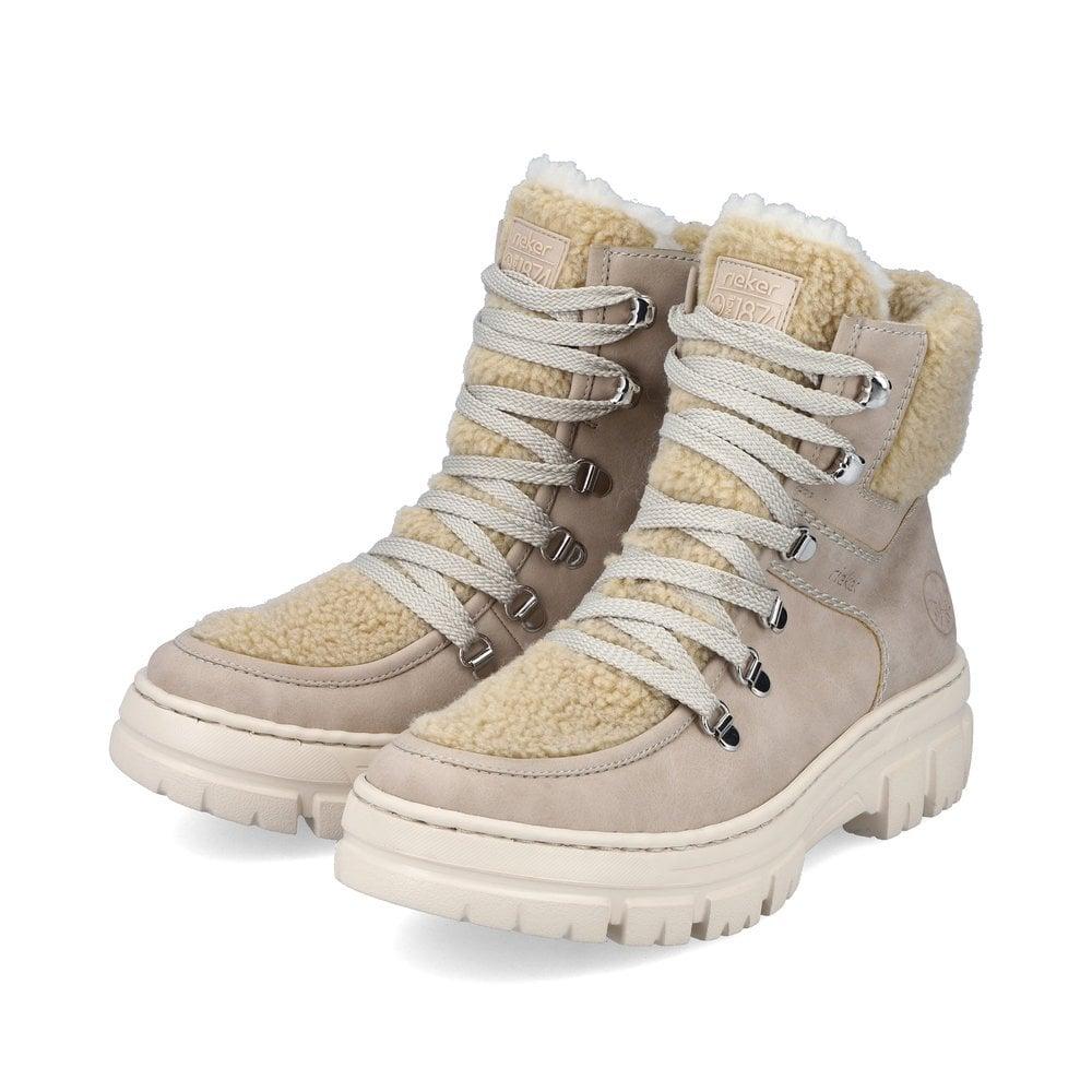 Rieker Z7430 - 62 Felicitas Womens Boots - Beige - Beales department store