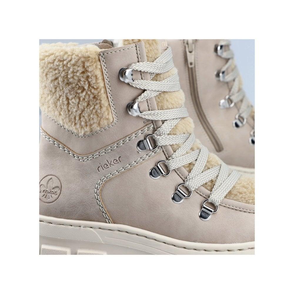 Rieker Z7430 - 62 Felicitas Womens Boots - Beige - Beales department store