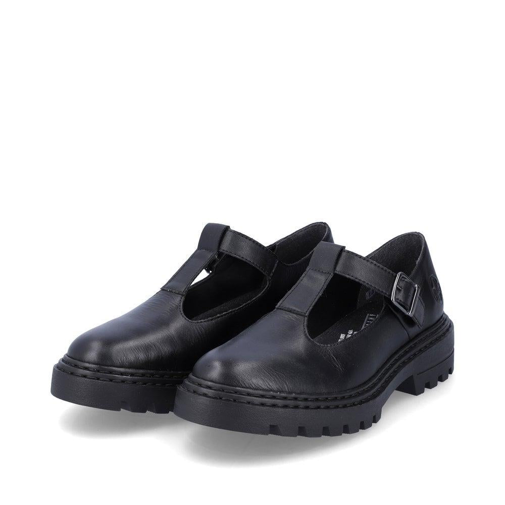 Rieker Z9664-00 Fran Womens Shoes - Black - Beales department store
