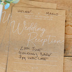 Kraft Evening Wedding Reception Invitations