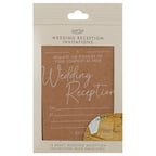 Kraft Evening Wedding Reception Invitations- 10 Inner Pack