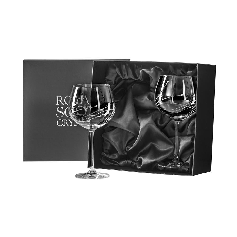 Royal Scot Crystal Diamante Two Gin & Tonic Copa Glasses - Beales department store