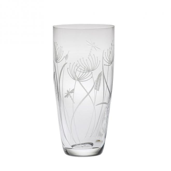 Royal Scot Crystal Dragonfly Tall Vase - Beales department store