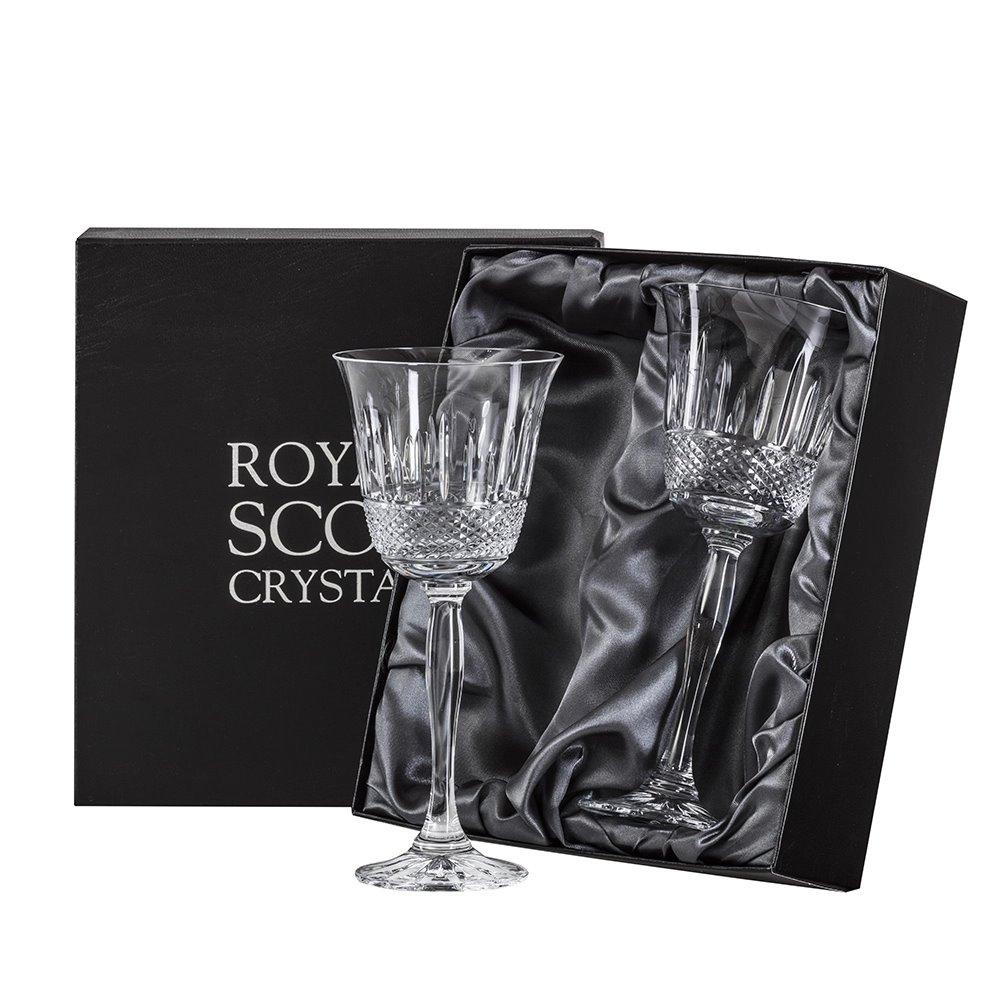 Royal Scot Crystal Eternity - 2 Crystal Large Wine Glasses - 210mm - Beales department store