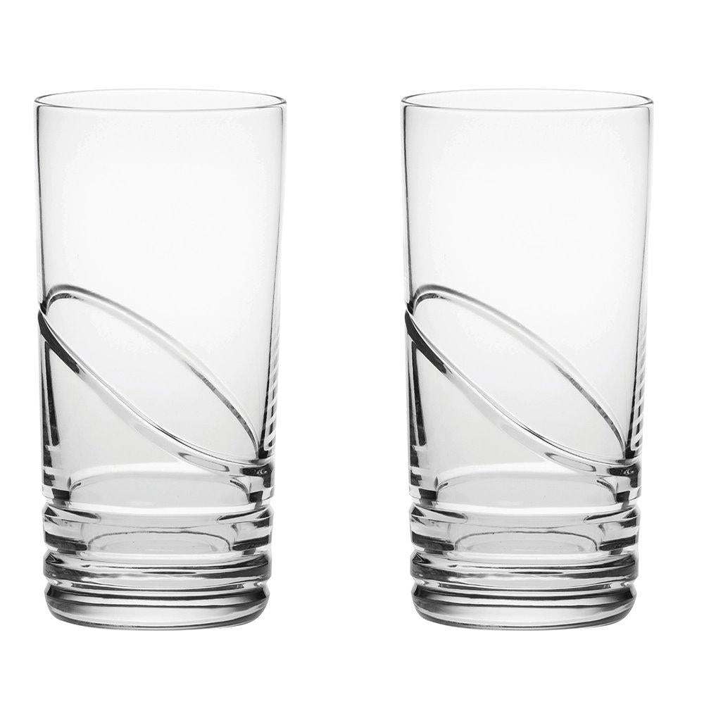 Royal Scot Crystal Saturn - 2 Tall Tumblers 150 mm - Beales department store