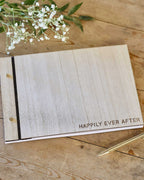 Rustic Romance Wooden 'Best Day Ever' Guestbook - 18cm x 26cm