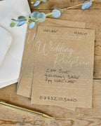 Rustic Romance Kraft Evening Wedding Reception Invitations with Envelopes (10pk)