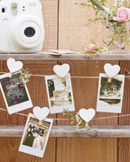 Rustic Country Wooden Heart & String Card Hanging Kit - 5m