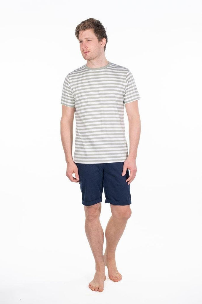 Rupert & Buckley Albie Striped T-Shirt - Green - Beales department store