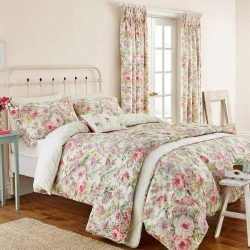 Sanderson Options Amelia Rose Duvet Cover Set - Pink and Lilac - Beales department store