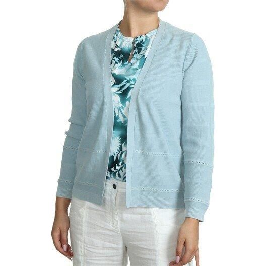 Sandwich Fine-knit Cardigan - Airy Blue - Beales department store