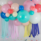 Multicoloured Balloon Arch with Streamers