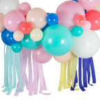 Multicoloured Balloon Arch with Streamers