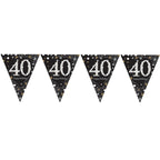 Sparkling Celebration 40th Foil Bunting - 4m