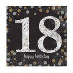 Sparkling Celebration 18th Birthday 2ply Paper Napkins - 33cm (16pk)