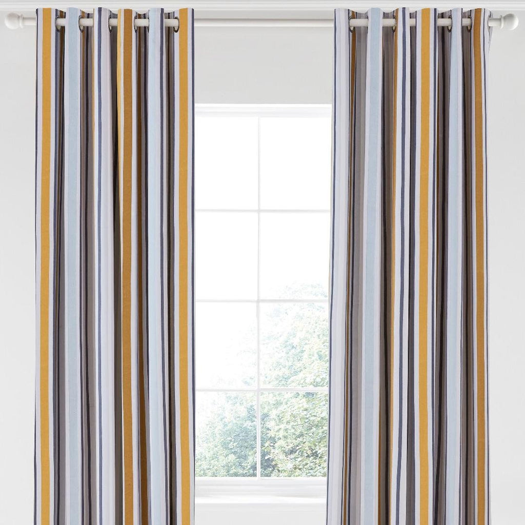 Scion Lintu Lined Curtains 66X90 (168X229Cm) in Dandelion & Pebble - Beales department store