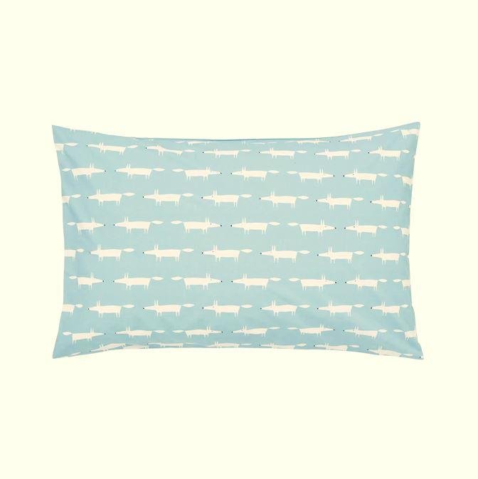 Scion Mr Fox Standard Single Pillowcase, Teal - Beales department store