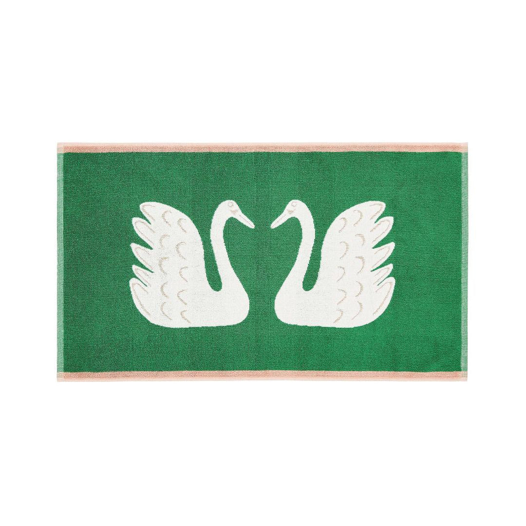 Scion Swim Swam Swan Towel - Mint Leaf - Beales department store