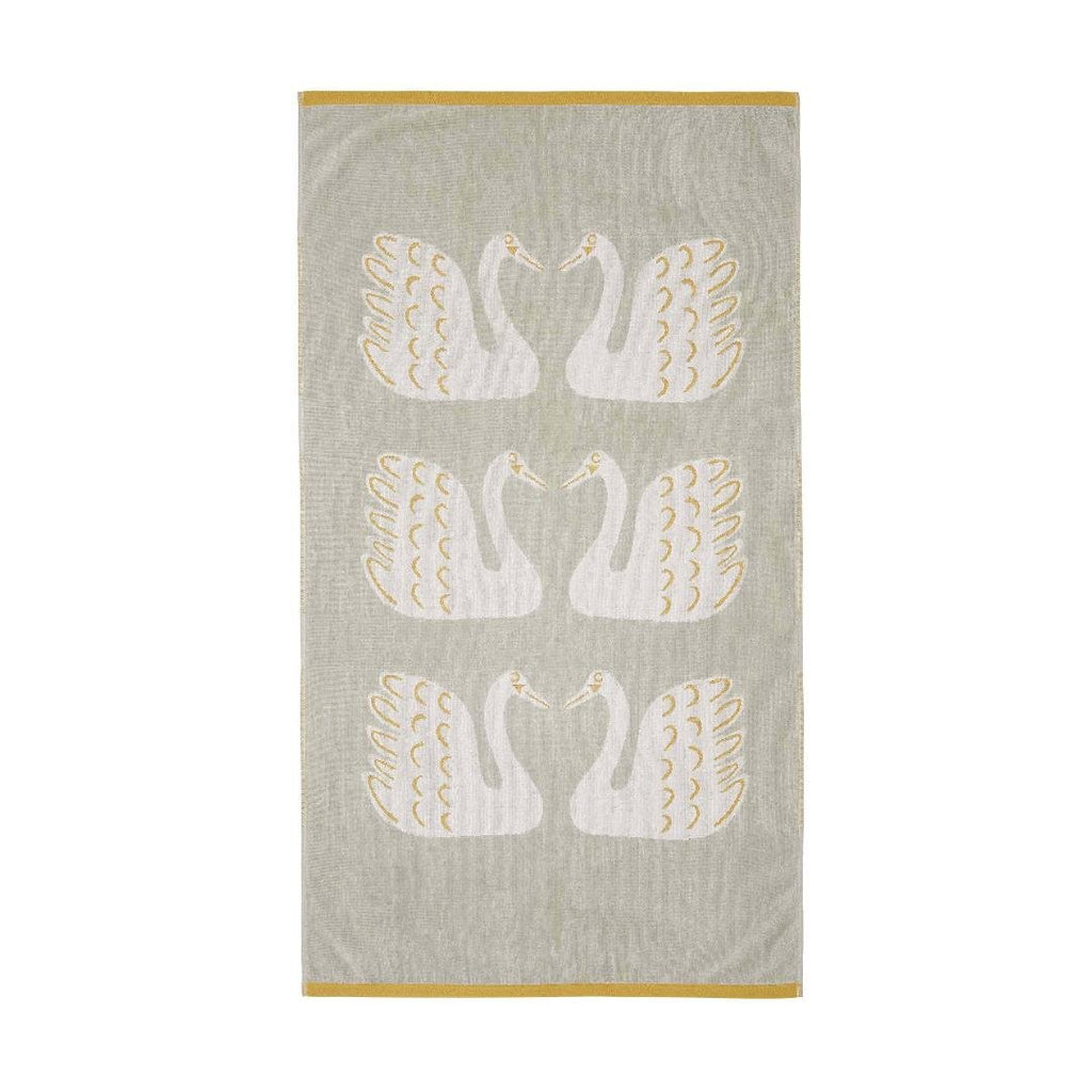 Scion Swim Swam Swan Towel - Pebble - Beales department store