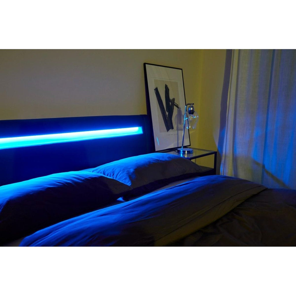 Seville Grey LED Bed - Beales department store