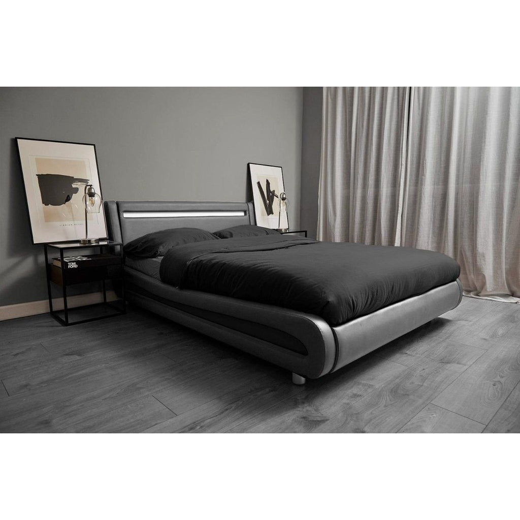 Seville Grey LED Bed - Beales department store