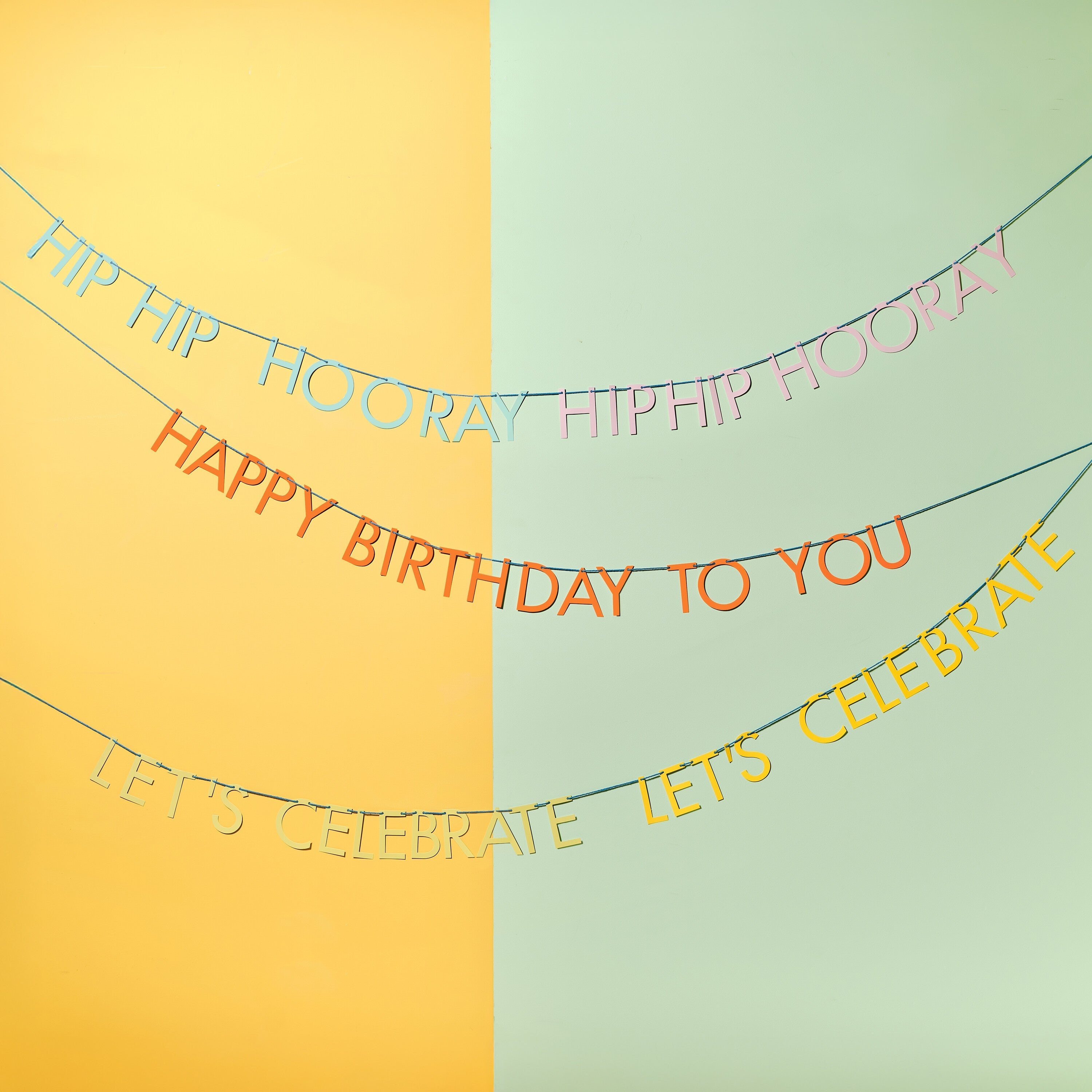 Triple Layer Birthday Slogan Bunting- 5 Inner Pack