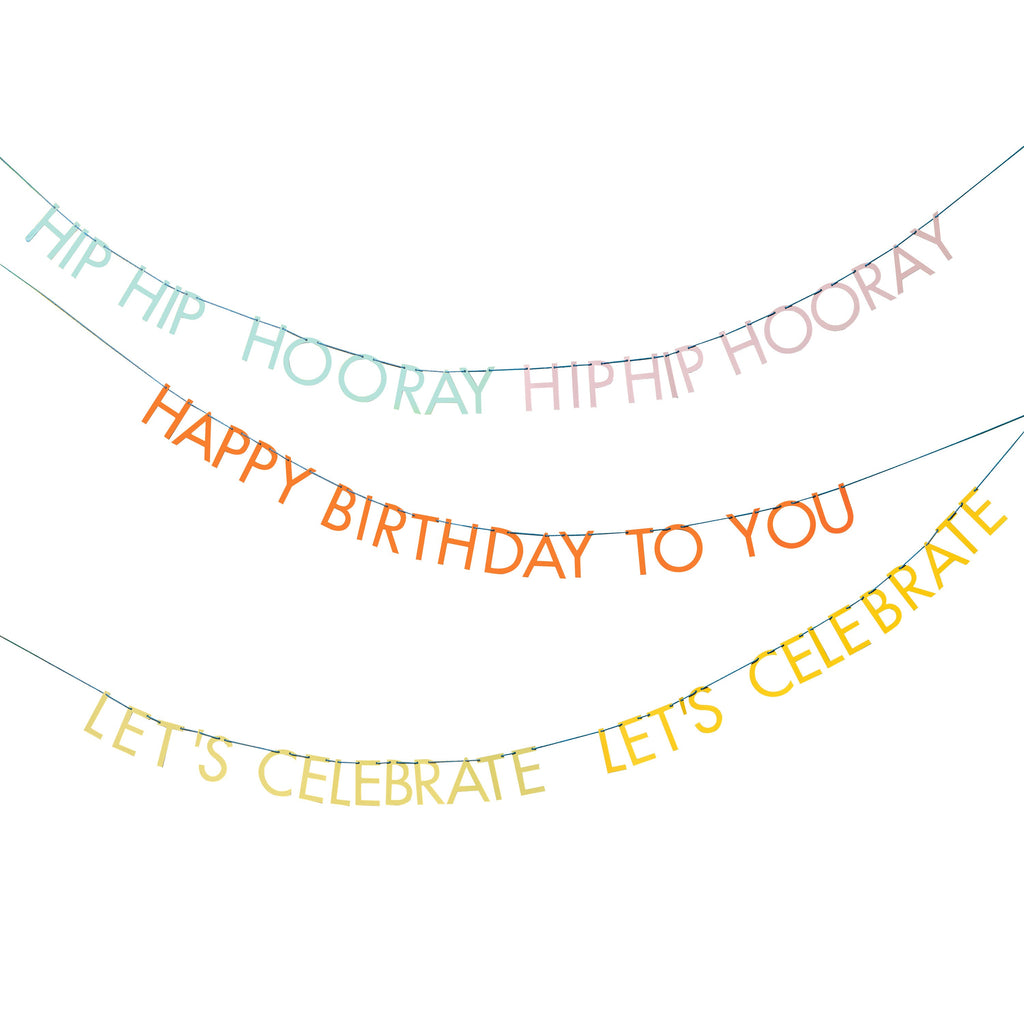 Triple Layer Birthday Slogan Bunting