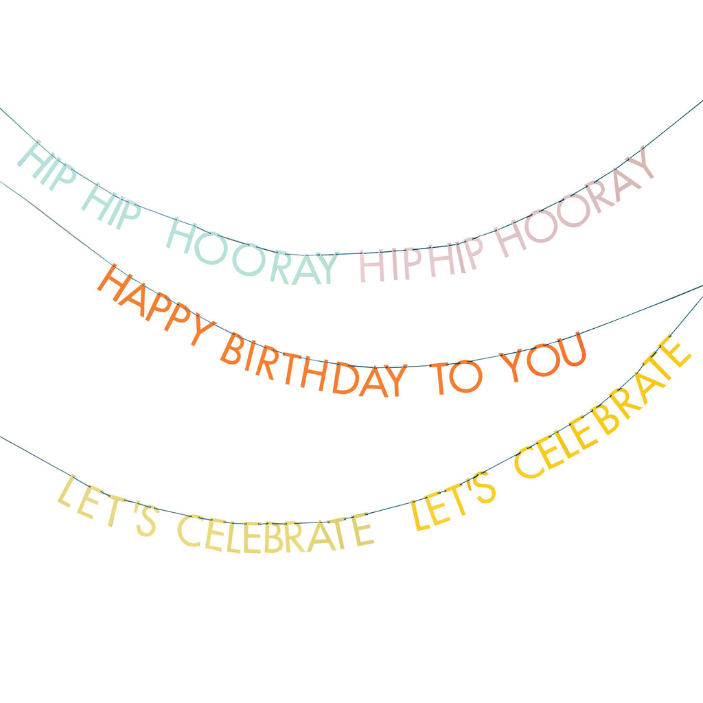 Triple Layer Birthday Slogan Bunting- 5 Inner Pack