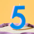 Blue and Lilac Number 5 Candle- 5 Inner Pack