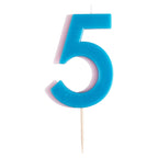 Blue and Lilac Number 5 Candle- 5 Inner Pack