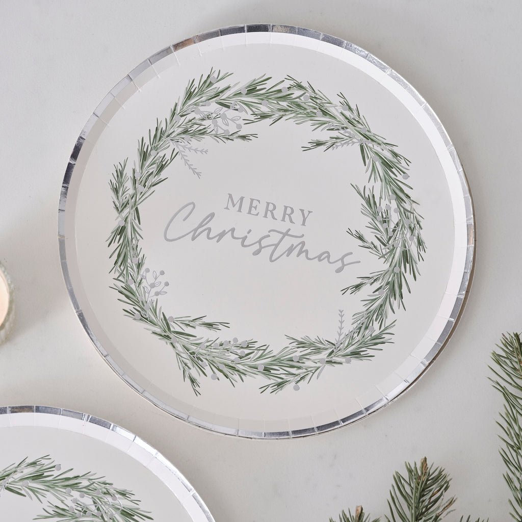 Merry Christmas Paper Plates- 5 Inner Pack